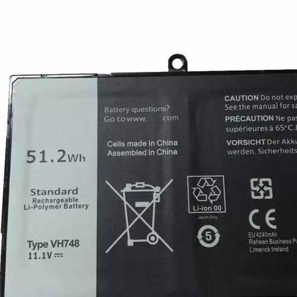 ⁦بطارية الكمبيوتر المحمول DELL Vostro 5460,Vostro 5470,Vostro 5480⁩ - الصورة ⁦3⁩