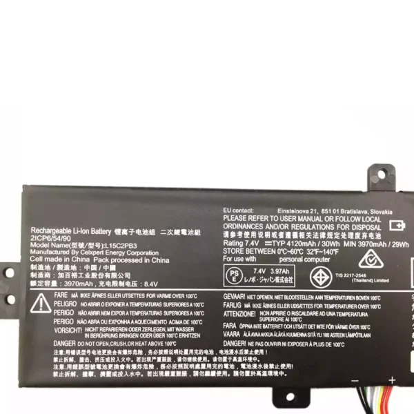 ⁦بطارية الكمبيوتر المحمول LENOVO L15C2PB3,L15M2PB3⁩ - الصورة ⁦3⁩