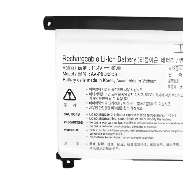 ⁦بطارية الكمبيوتر المحمول SAMSUNG NP740U3L,NP740U3M,NP740U5M,NP740U5L⁩ - الصورة ⁦3⁩