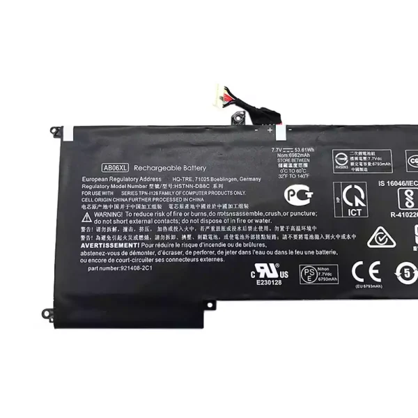 ⁦بطارية الكمبيوتر المحمول HP HSTNN-DB8C,TPN-I128⁩ - الصورة ⁦3⁩