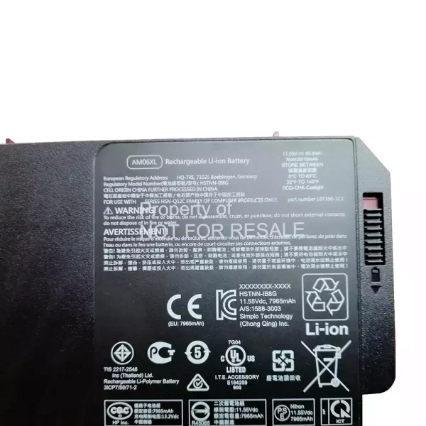 ⁦بطارية الكمبيوتر المحمول HP Zbook 17 G5⁩ - الصورة ⁦3⁩