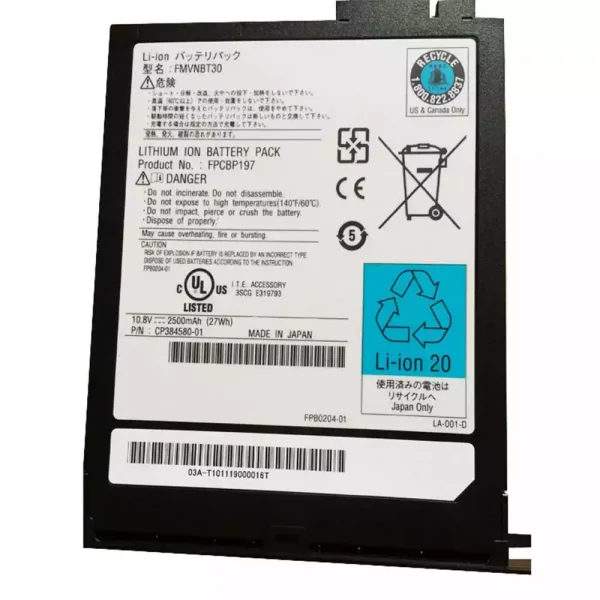 ⁦بطارية الكمبيوتر المحمول Fujitsu FPCBP197,FMVNBT30⁩ - الصورة ⁦3⁩
