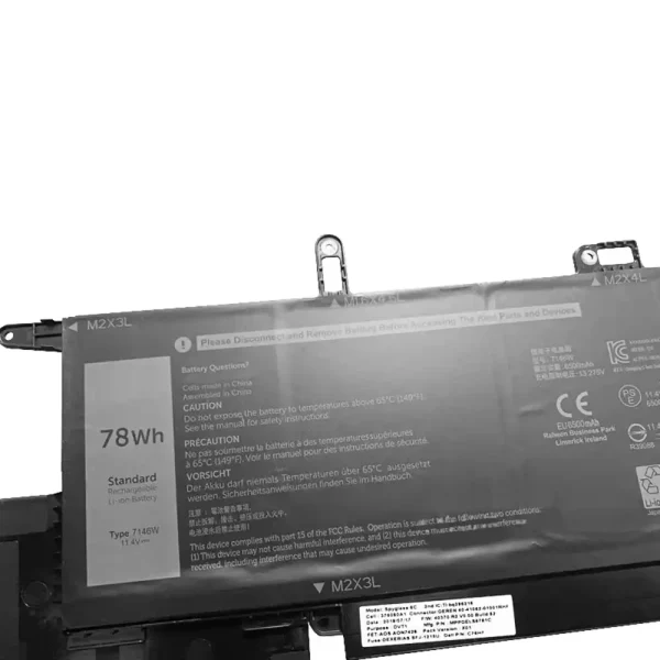 ⁦بطارية الكمبيوتر المحمول DELL 7146W⁩ - الصورة ⁦2⁩