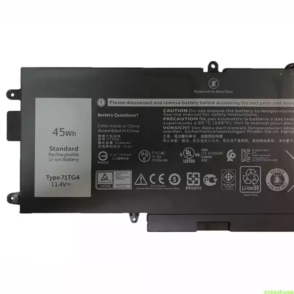 ⁦بطارية الكمبيوتر المحمول DELL Latitude 7390, Latitude 7390 2-in-1⁩ - الصورة ⁦3⁩