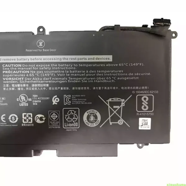 ⁦بطارية الكمبيوتر المحمول DELL Latitude 7390, Latitude 7390 2-in-1⁩ - الصورة ⁦4⁩