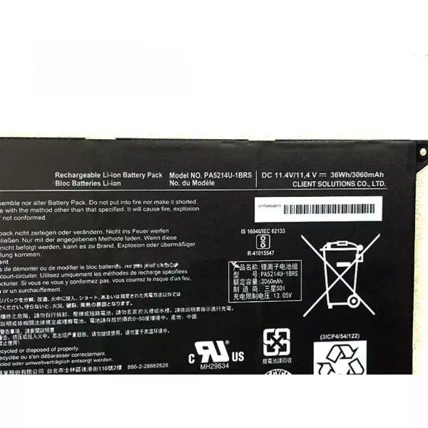 ⁦بطارية الكمبيوتر المحمول TOSHIBA PA5214U-1BRS⁩ - الصورة ⁦3⁩