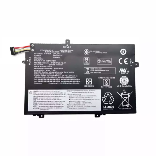 بطارية الكمبيوتر المحمول LENOVO 01AV463,SB10K97610