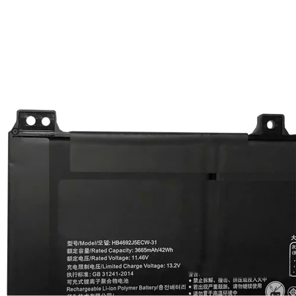 ⁦بطارية الكمبيوتر المحمول HUAWEI HB4692J5ECW-31⁩ - الصورة ⁦3⁩