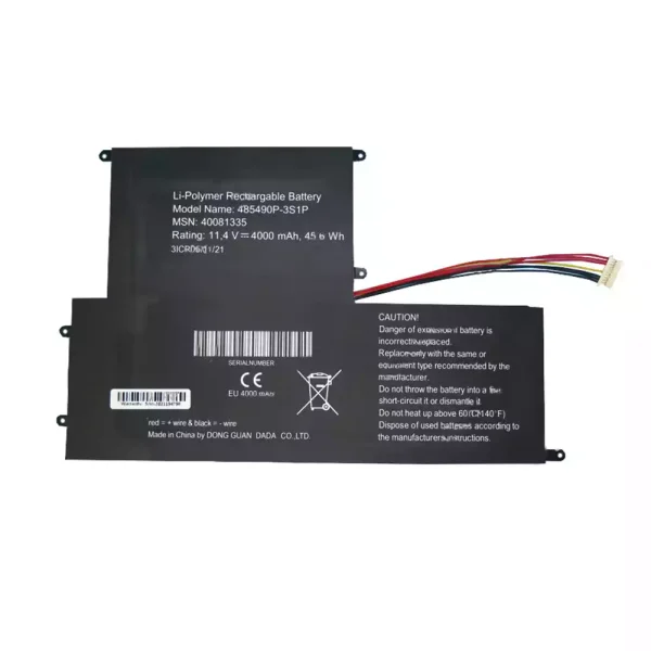 بطارية الكمبيوتر المحمول 485490P-3S1P 40081335 EVOO EVC156-1BK EVC156-2BK