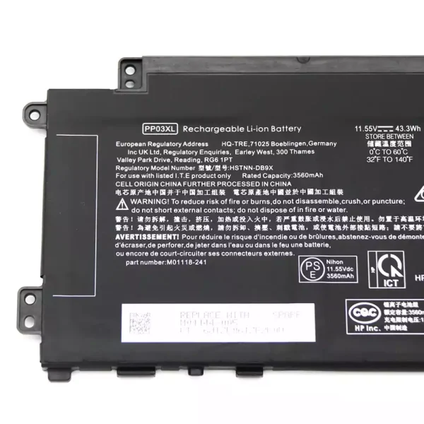 ⁦بطارية الكمبيوتر المحمول HP PV03XL PP03XL⁩ - الصورة ⁦3⁩