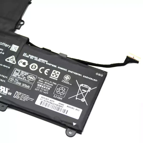 ⁦بطارية الكمبيوتر المحمول HP TPN-W117 TPN-C128 HSTNN-UB6V 844201-855 843536-541⁩ - الصورة ⁦4⁩
