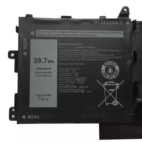 ⁦بطارية الكمبيوتر المحمول DELL 3VV58,Latitude 9420 2-in-1⁩ - الصورة ⁦2⁩