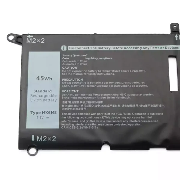 ⁦بطارية الكمبيوتر المحمول DELL Inspiron 13 5000 5390 5391 7390 7391 7490 XPS 9370 9380 Latitude 3301 Latitude 3311⁩ - الصورة ⁦3⁩