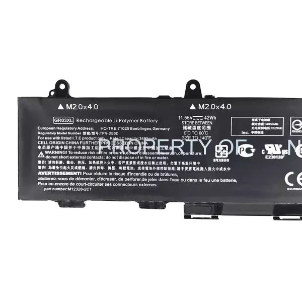 ⁦بطارية الكمبيوتر المحمول HP ProBook 635 Aero G7,M12328-2D1 M12328-2C1⁩ - الصورة ⁦3⁩