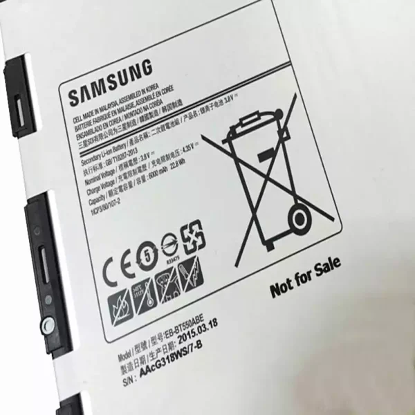 ⁦بطارية الجهاز اللوحي SAMSUNG EB-BT550ABE,B-BT550ABA⁩ - الصورة ⁦3⁩