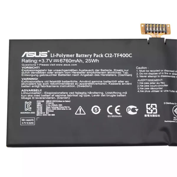 ⁦بطارية الجهاز اللوحي ASUS C12-TF400C⁩ - الصورة ⁦3⁩