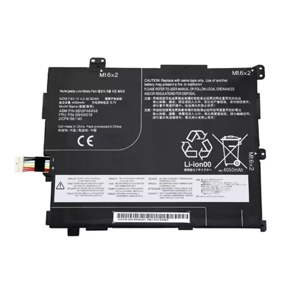 بطارية الجهاز اللوحي LENOVO SB10F46456 00HW018,ThinkPad 10 2nd