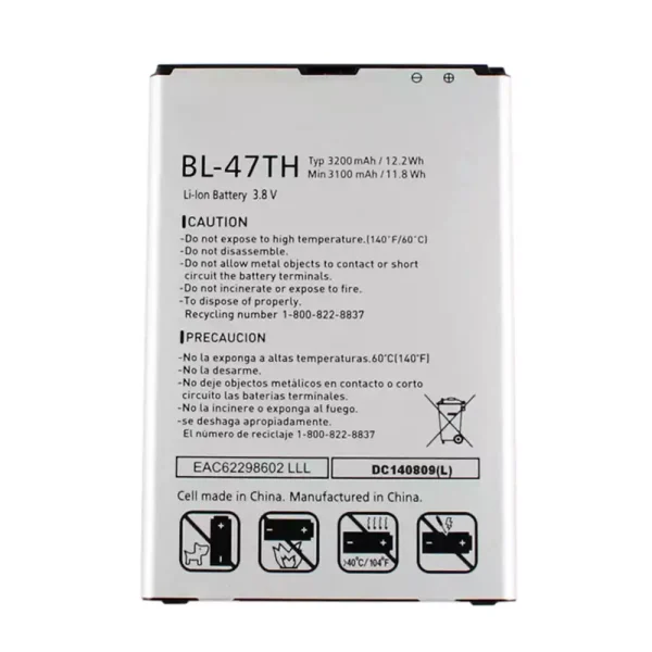 بطارية الهاتف الذكي BL-47TH ينطبق على LG Optimus G PRO 2,F350,F350K,F350S,F350L,D837,D838,VS880