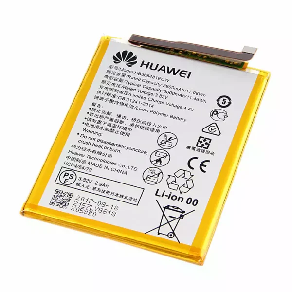 ⁦بطارية الهاتف الذكي HB366481ECW ينطبق على Huawei P9,P10 lite,G9,G9 lite,Honor 8,Honor 5c,nova 3e⁩ - الصورة ⁦3⁩