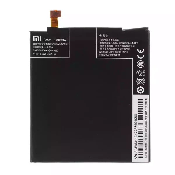 بطارية الهاتف الذكي BM31 ينطبق على Xiaomi Mi 3
