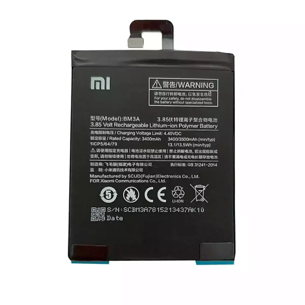 بطارية الهاتف الذكي BM3A ينطبق على Xiaomi Mi Note 3