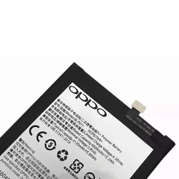 ⁦بطارية الهاتف الذكي BLP611 ينطبق على OPPO R9 Plus⁩ - الصورة ⁦2⁩