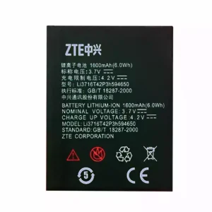 بطارية الهاتف الذكي LI3716T42P3H594650 ينطبق على ZTE U930,U970,u817,U807,V956,N818,u795+,N881E