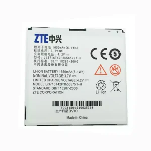 بطارية الهاتف الذكي LI3716T42P3H565751-H ينطبق على ZTE V889D,N880E,N860,N855D,U885,U880E