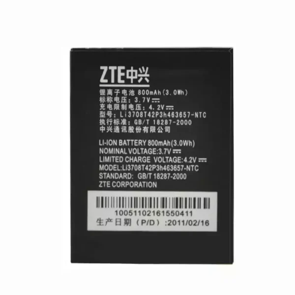 بطارية الهاتف الذكي Li3708T42P3h463657 ينطبق على ZTE F290,N281,Z221,Z222