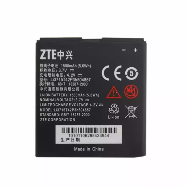 بطارية الهاتف الذكي Li3715T42P3h504857 ينطبق على ZTE N799D,V768,V788D,U880S,U830,U810,U812,N788,V6700,Z992