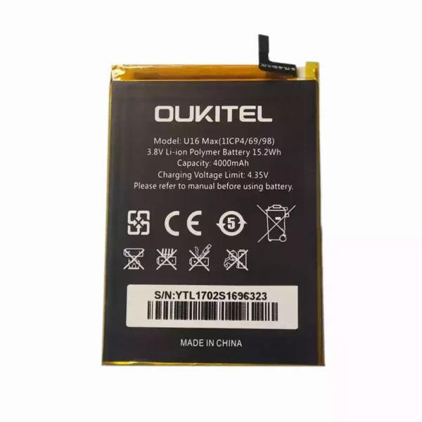 بطارية الهاتف الذكي ينطبق على OUKITEL U16 MAX