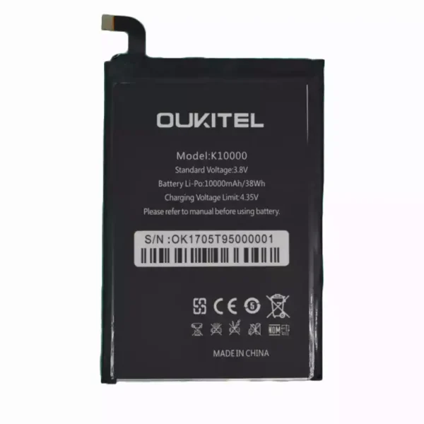 بطارية الهاتف الذكي ينطبق على OUKITEL K10000