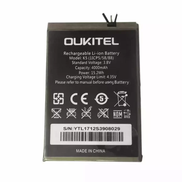 بطارية الهاتف الذكي ينطبق على OUKITEL K5