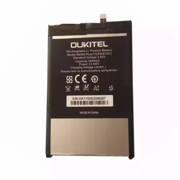 بطارية الهاتف الذكي ينطبق على OUKITEL k6000 plus