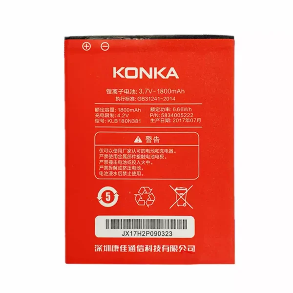 بطارية الهاتف الذكي KLB180N381 ينطبق على KONKA D6+