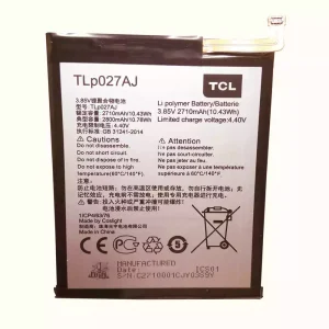 بطارية الهاتف الذكي TLP027AJ ينطبق على TCL 750