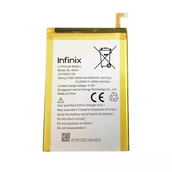 بطارية الهاتف الذكي ينطبق على Infinix BL-40AX