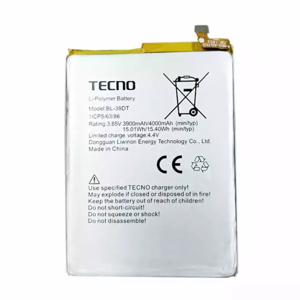 بطارية الهاتف الذكي ينطبق على TECNO BL-39DT