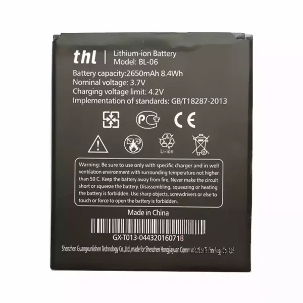 بطارية الهاتف الذكي BL-06 ينطبق على THL T6