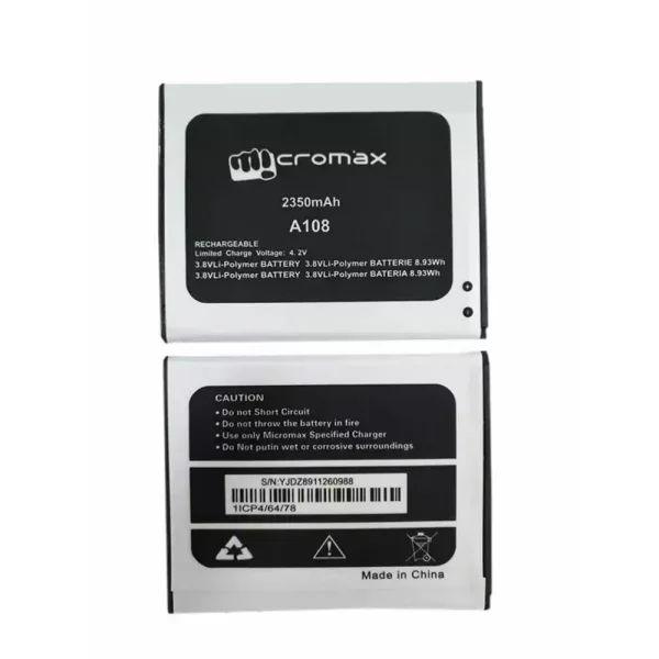 بطارية الهاتف الذكي ينطبق على Micromax A108