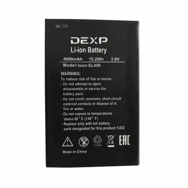 بطارية الهاتف الذكي ينطبق على DEXP Ixion EL450