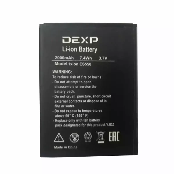 بطارية الهاتف الذكي ينطبق على DEXP Ixion ES550