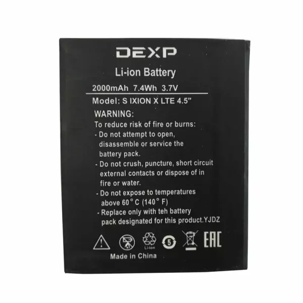 بطارية الهاتف الذكي ينطبق على DEXP Ixion S Ixion X LTE 4.5''