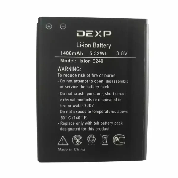 بطارية الهاتف الذكي ينطبق على DEXP Ixion E240