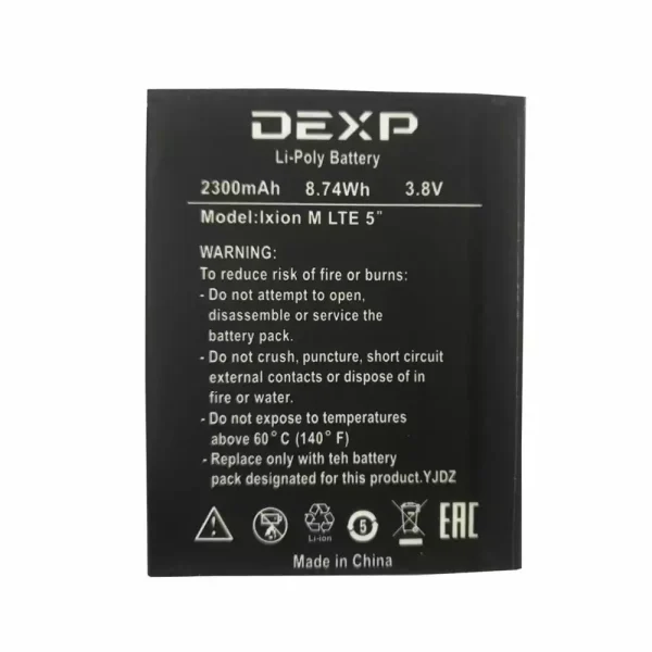 بطارية الهاتف الذكي ينطبق على DEXP Ixion M LTE 5''
