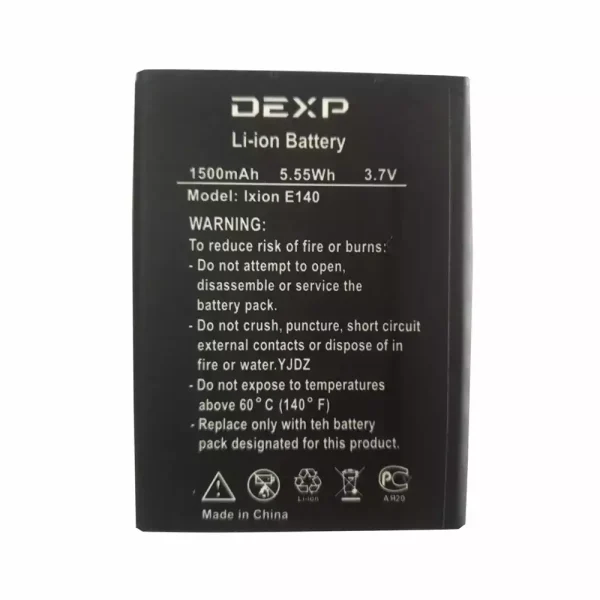 بطارية الهاتف الذكي ينطبق على DEXP Ixion E140