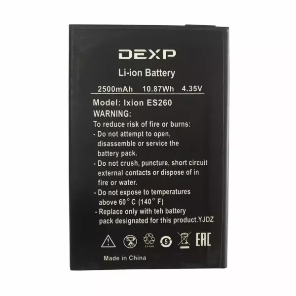 بطارية الهاتف الذكي ينطبق على DEXP Ixion ES260