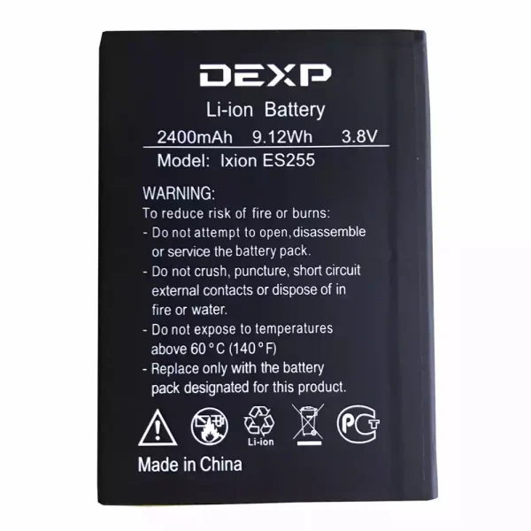 بطارية الهاتف الذكي ينطبق على DEXP Ixion ES255
