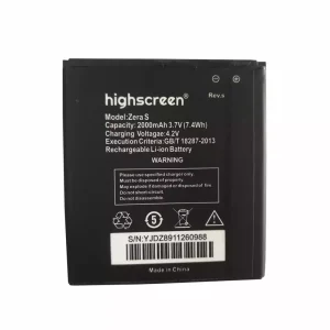بطارية الهاتف الذكي ينطبق على Highscreen Zera S (Rev.s)