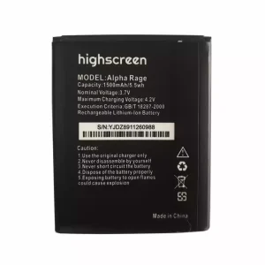 بطارية الهاتف الذكي ينطبق على Highscreen Alpha Rage